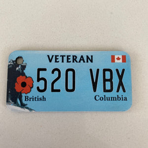 BC Veterans license plate